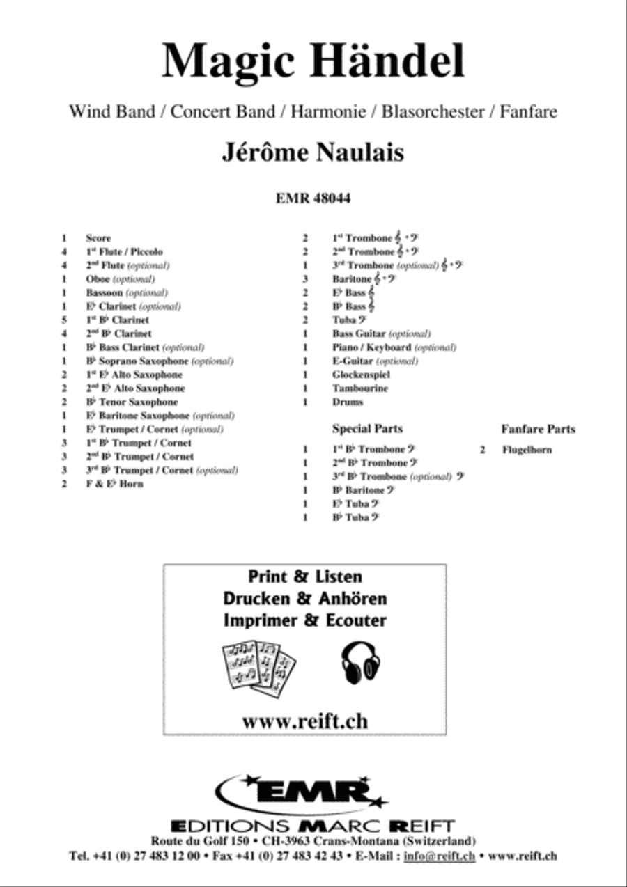 Magic Handel Magic Handel Concert Band scores gallery preview page 2