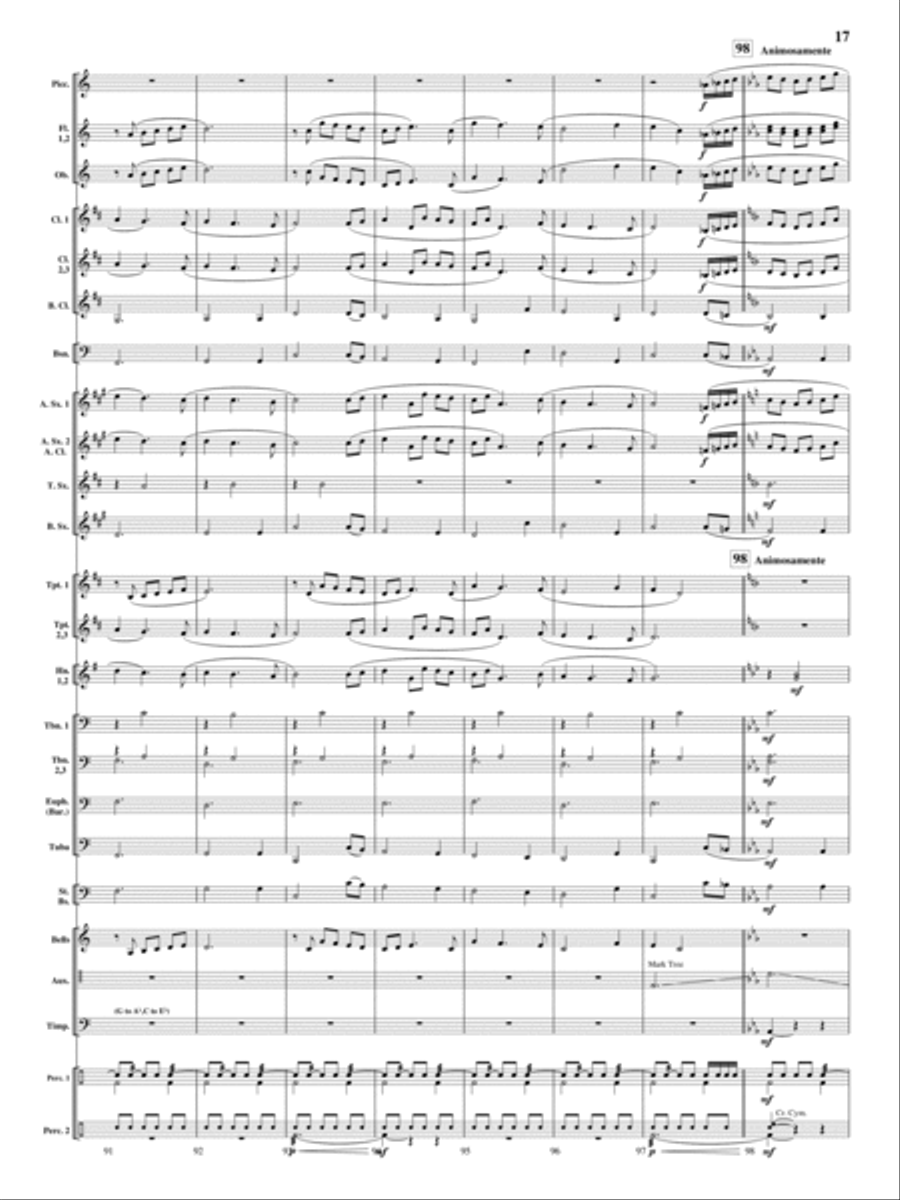 On Wings of Magic Concert Band scores gallery preview page 16