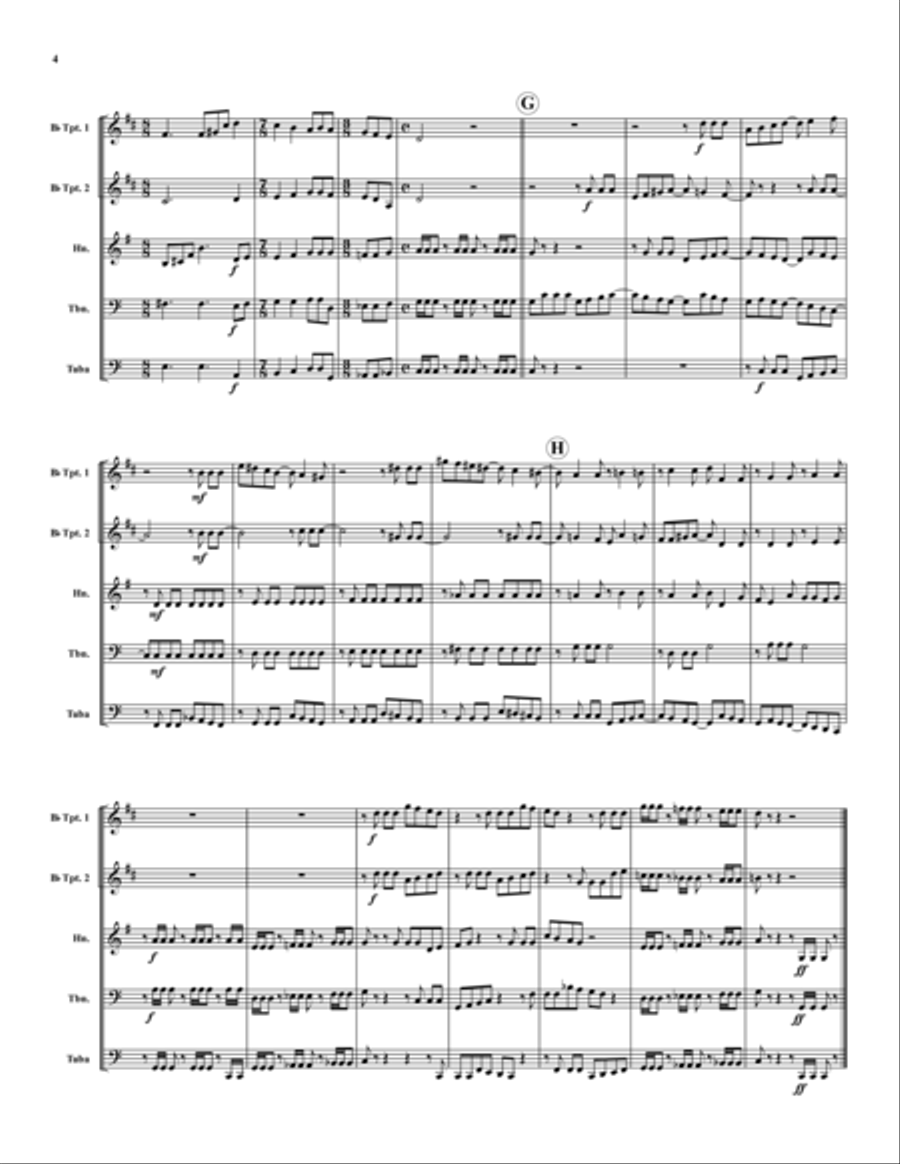 A Mighty Fortress Brass Quintet scores gallery preview page 4