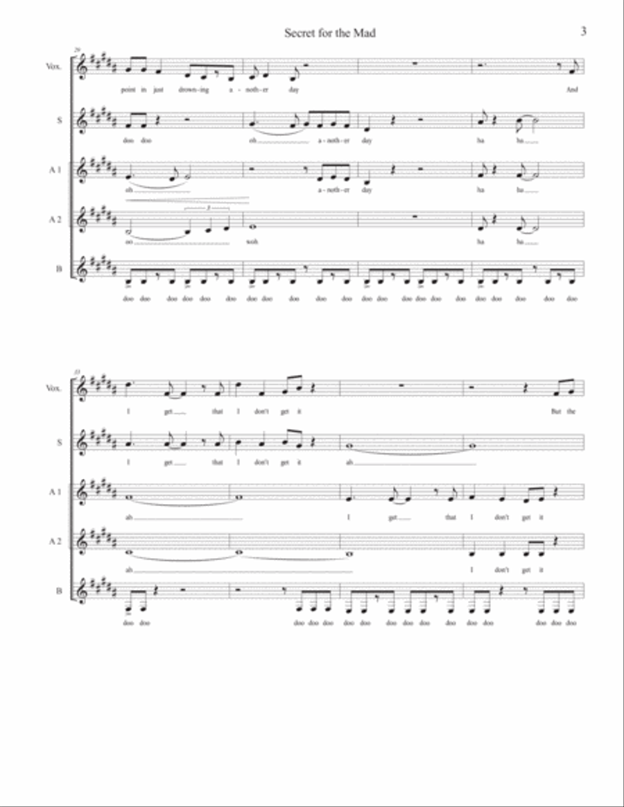 Secret For The Mad Secret For The Mad SSAA scores gallery preview page 3