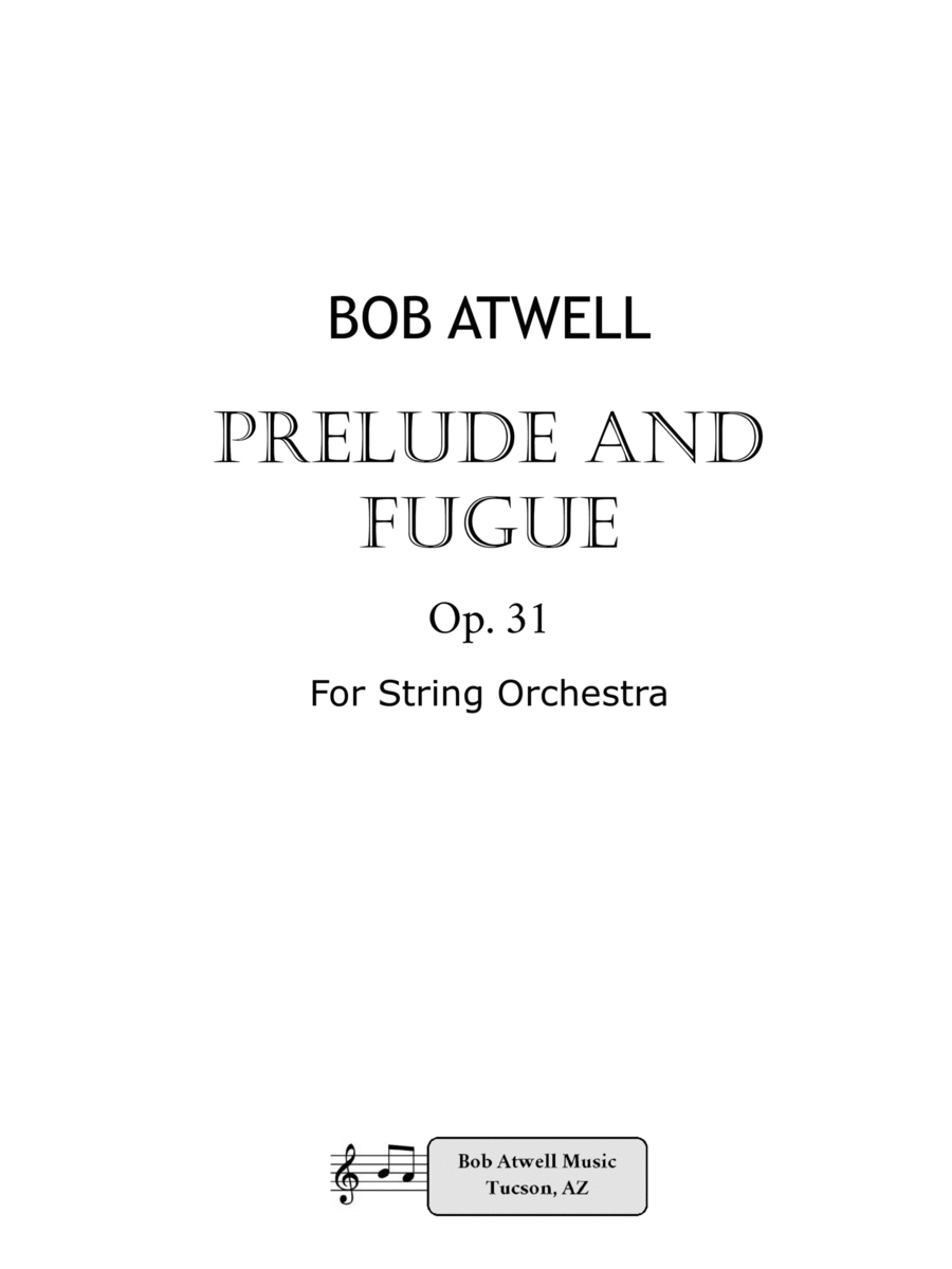 Prelude and Fugue Prelude and Fugue String Orchestra scores gallery preview page 1