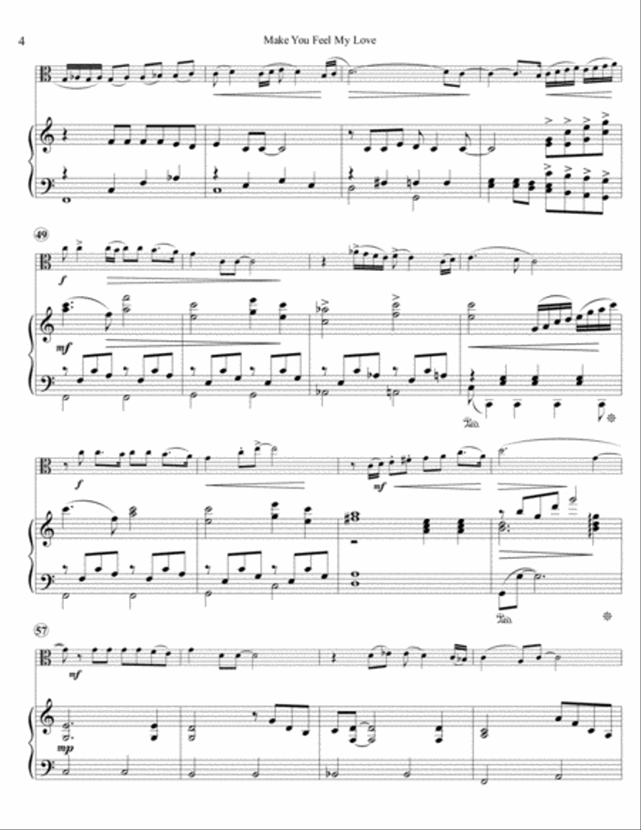Make You Feel My Love Make You Feel My Love Viola scores gallery preview page 6