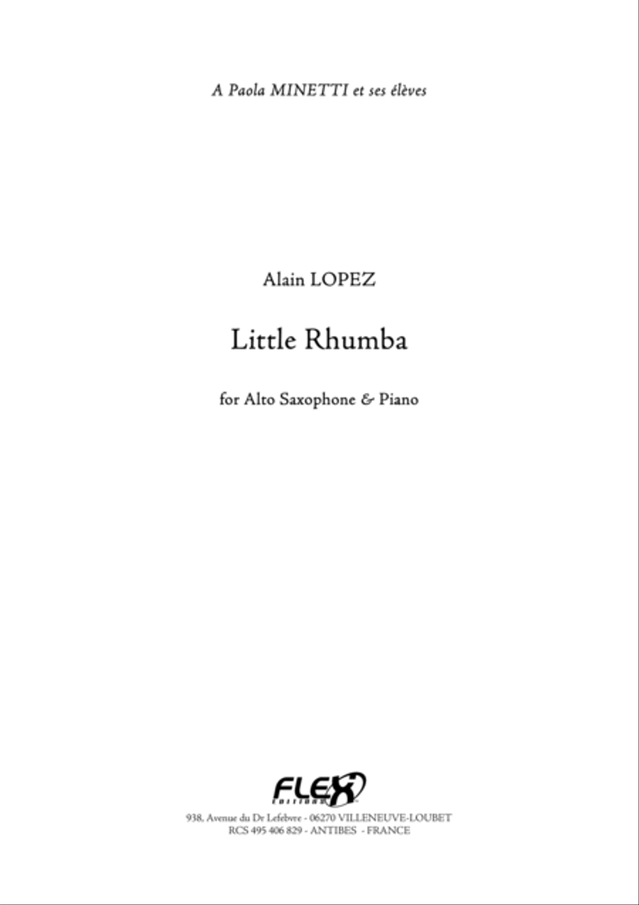 Little Rhumba Alto Saxophone scores gallery preview page 1