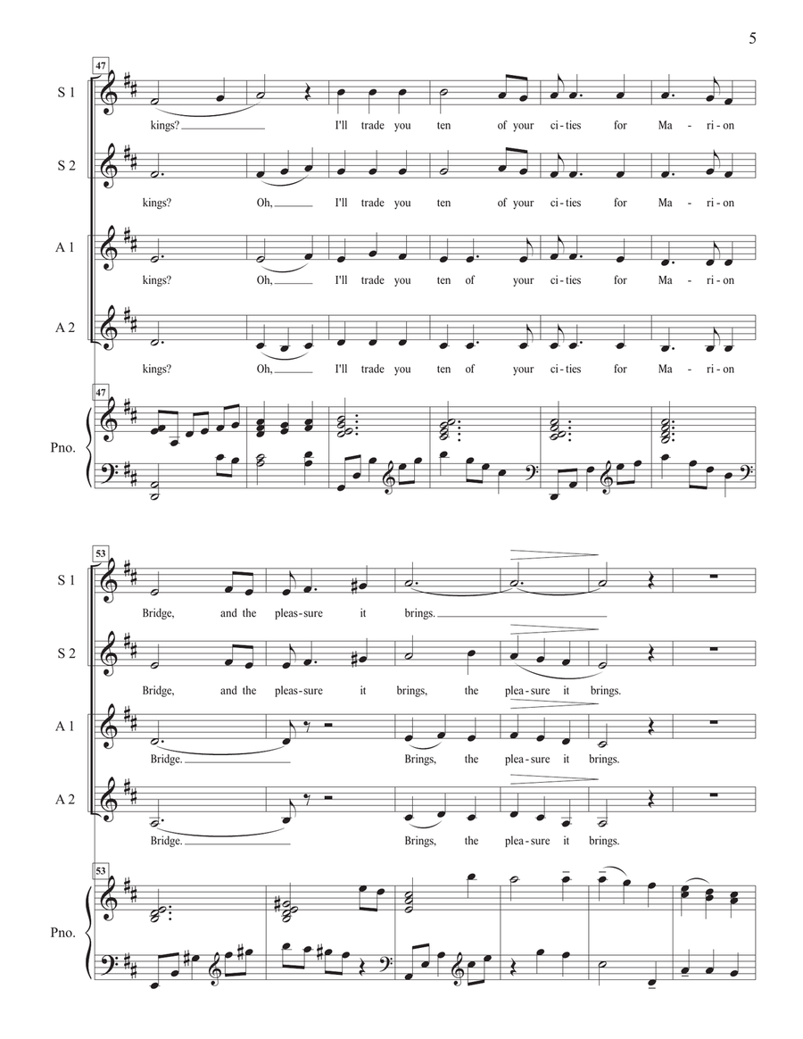 Song for the Mira SSAA scores gallery preview page 5