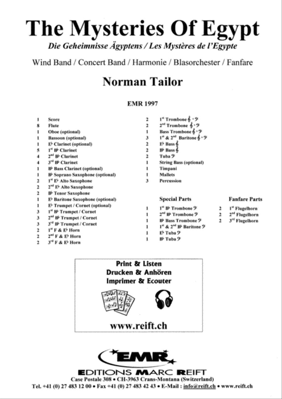 The Mysteries Of Egypt Concert Band scores gallery preview page 2
