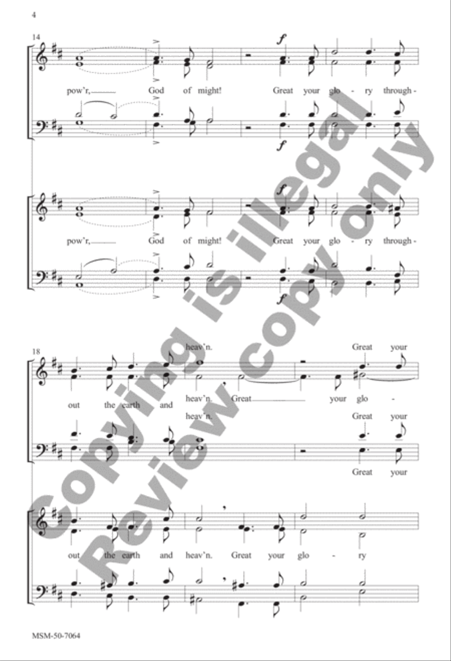 Holy, Holy, Holy Holy, Holy, Holy Divisi scores gallery preview page 4