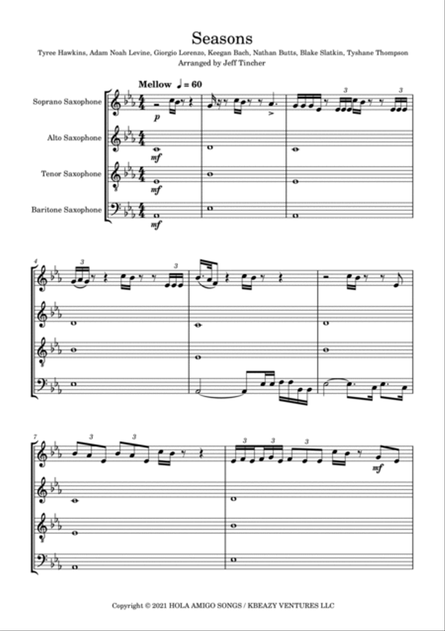 Seasons Woodwind Quartet scores gallery preview page 2