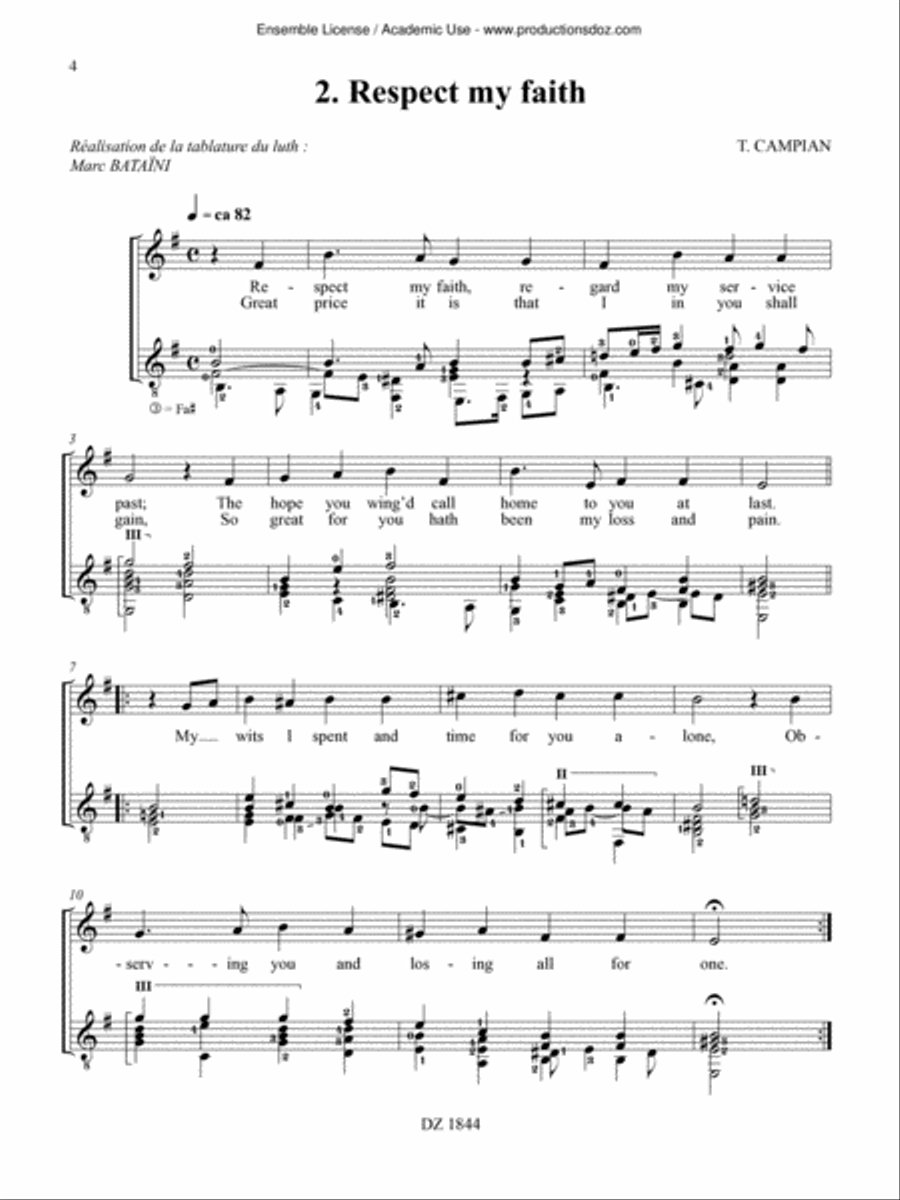 The Fourth Book of Ayres Classical Guitar scores gallery preview page 4