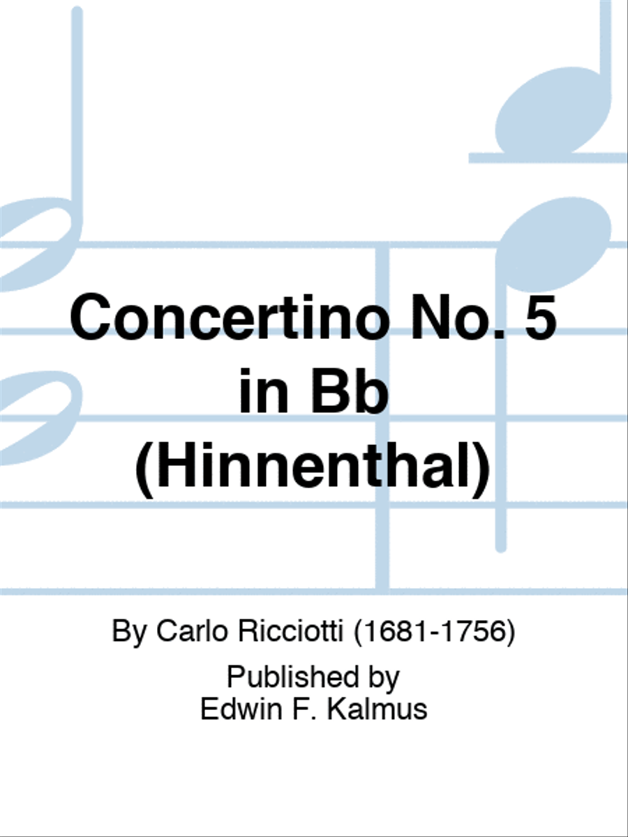 Concertino No. 5 in Bb (Hinnenthal) Score scores gallery preview page 1