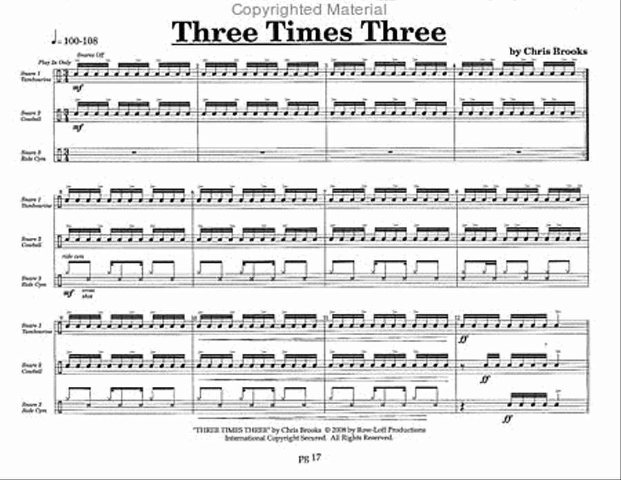 Trisicles - 10 Easy Trios Percussion Ensemble scores gallery preview page 9