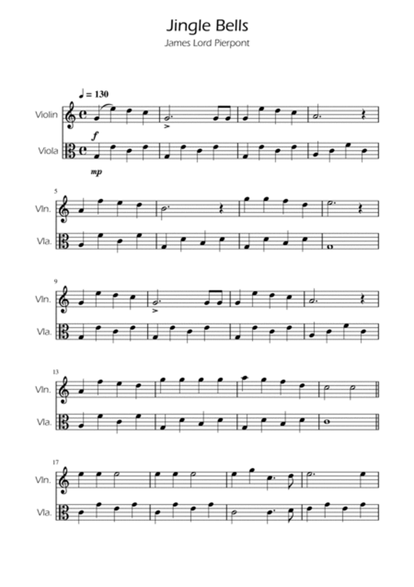 Jingle Bells - Violin and Viola Duet image number null