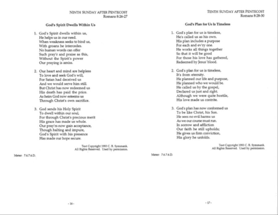 The Epistles in Song for the Pentecost Season Series A Collection / Songbook scores gallery preview page 5