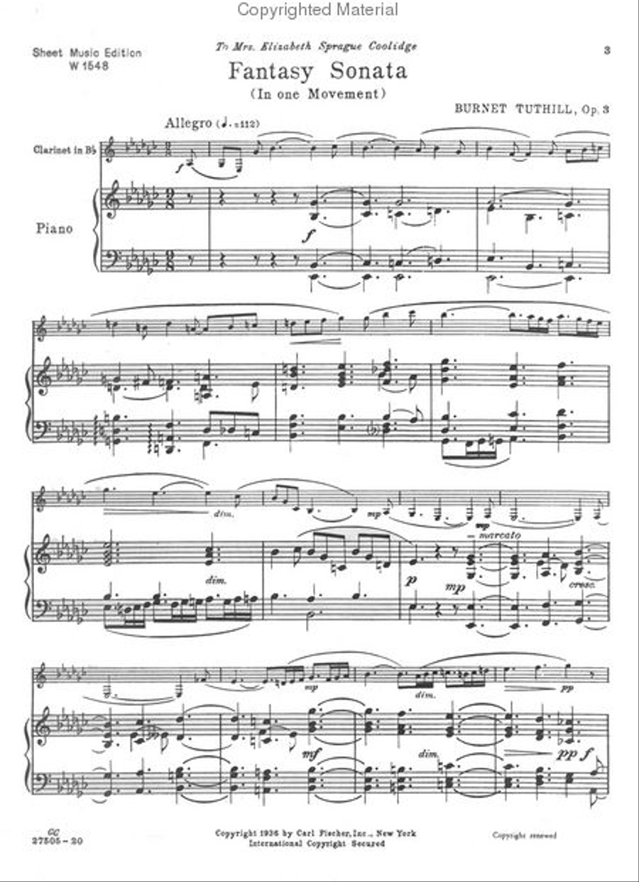 Fantasy Sonata Fantasy Sonata B-Flat Clarinet scores gallery preview page 2