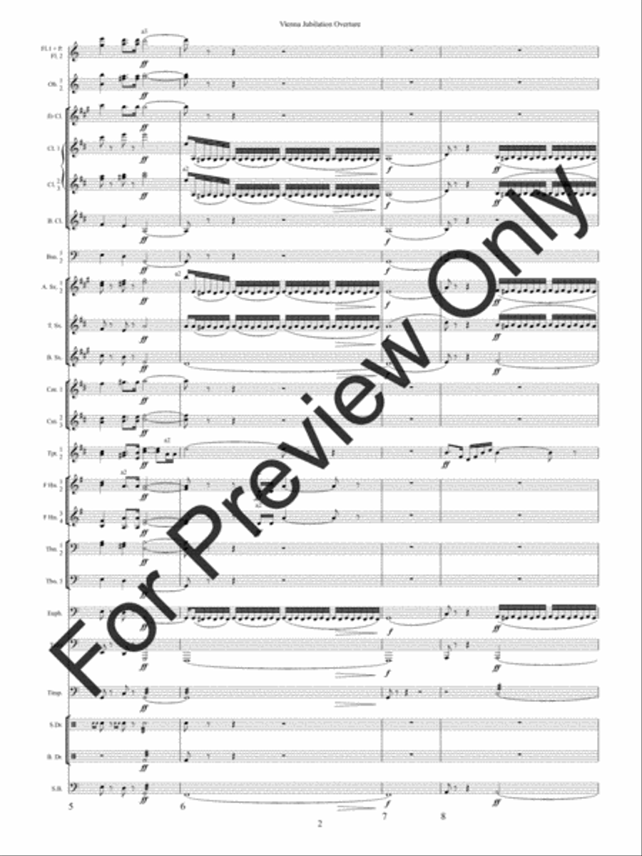 Vienna Jubilation Overture (Score) Concert Band scores gallery preview page 5