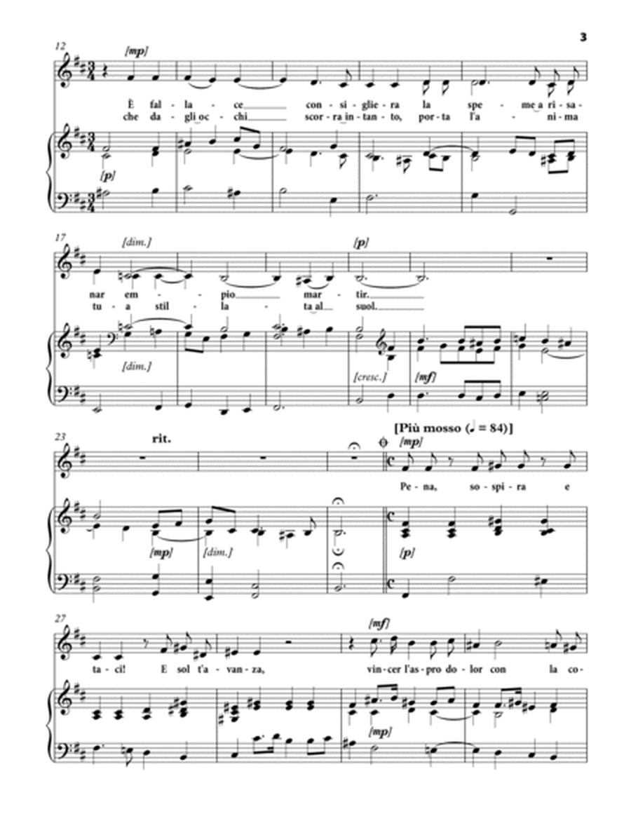 LEGRENZI Giovanni: Non mi dir di palesar, canzona, arranged for Voice and Piano (B minor) image number null