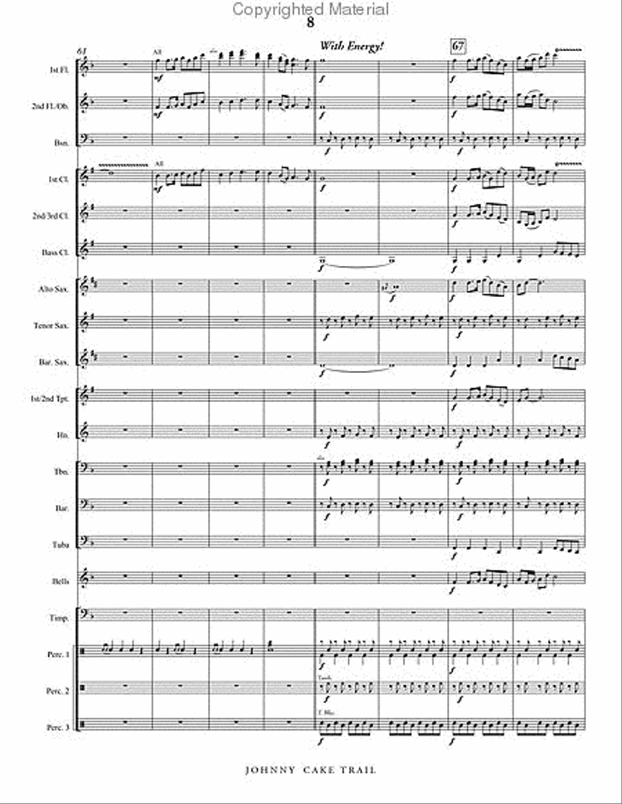 Johnnycake Trail Johnnycake Trail Concert Band scores gallery preview page 9
