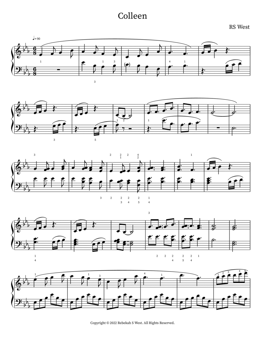 Colleen Colleen Piano scores gallery preview page 1