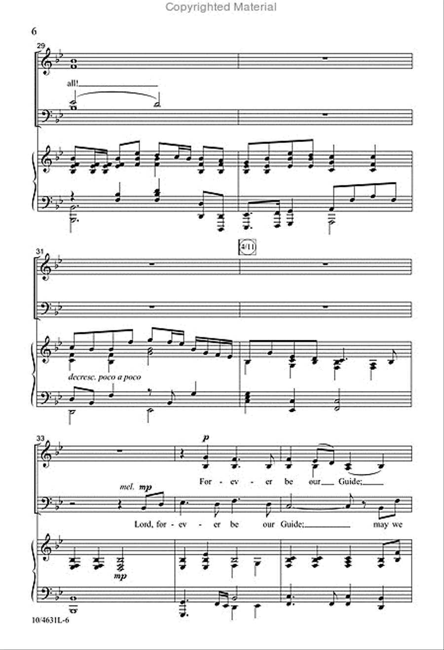 God of Glory, Lord of Love 4-Part scores gallery preview page 6