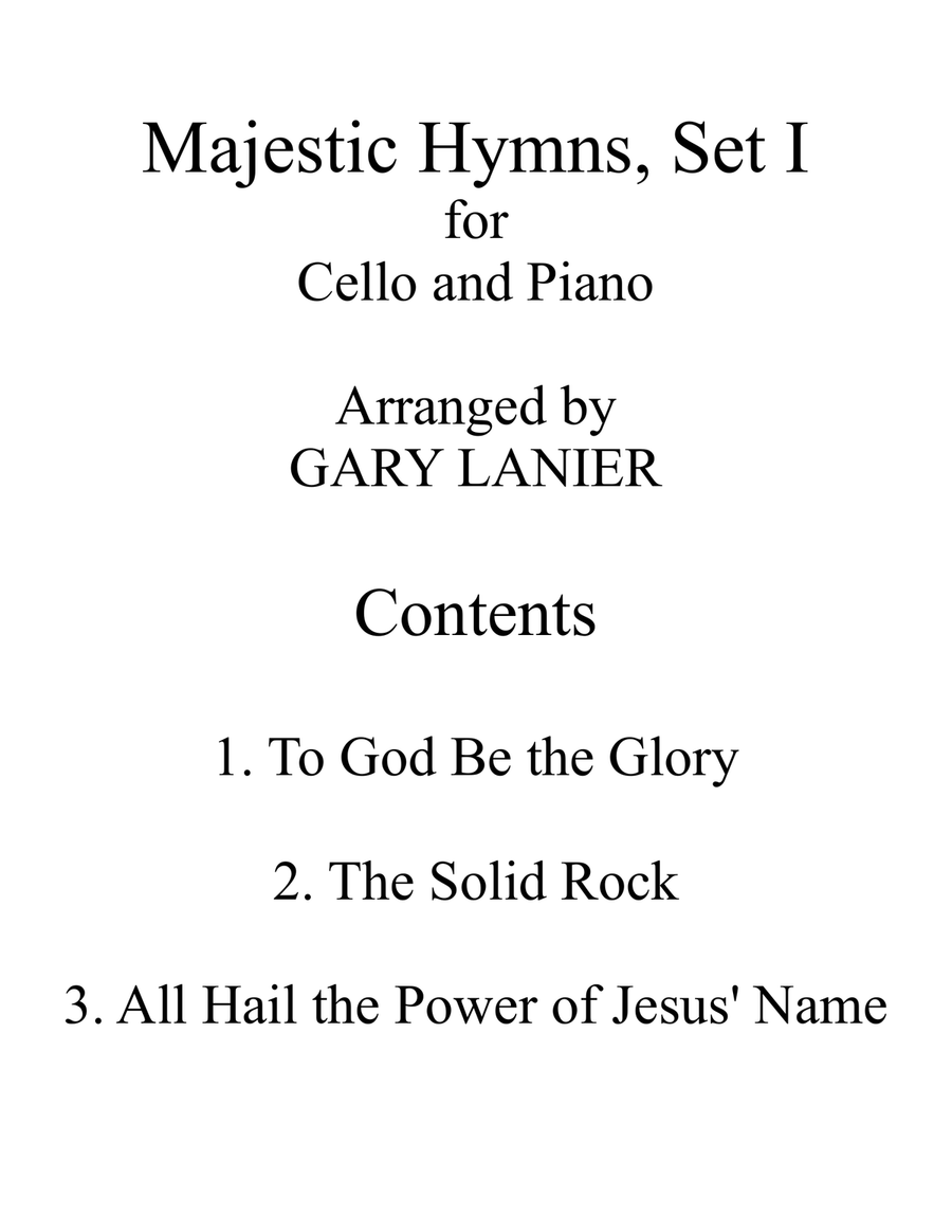 MAJESTIC HYMNS, SET I (Duets for Cello & Piano) Piano scores gallery preview page 2