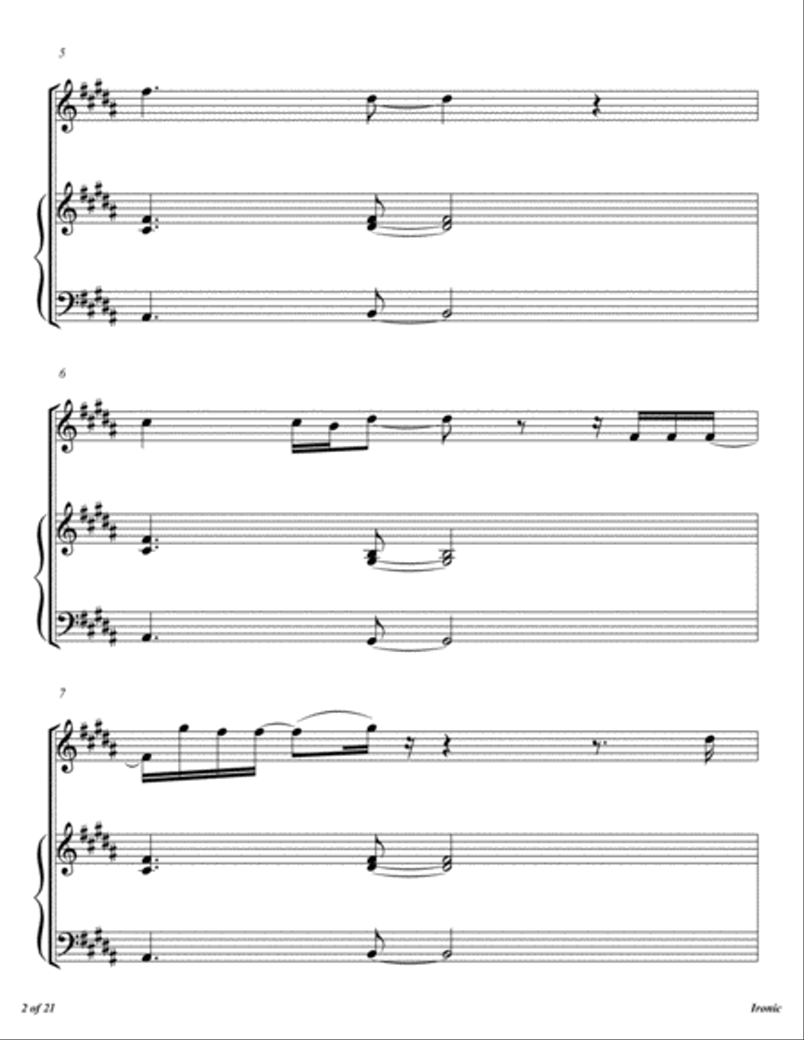 Ironic Ironic Flute Solo scores gallery preview page 3