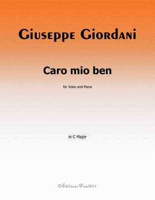 Caro mio ben,by Giordani,in C Major