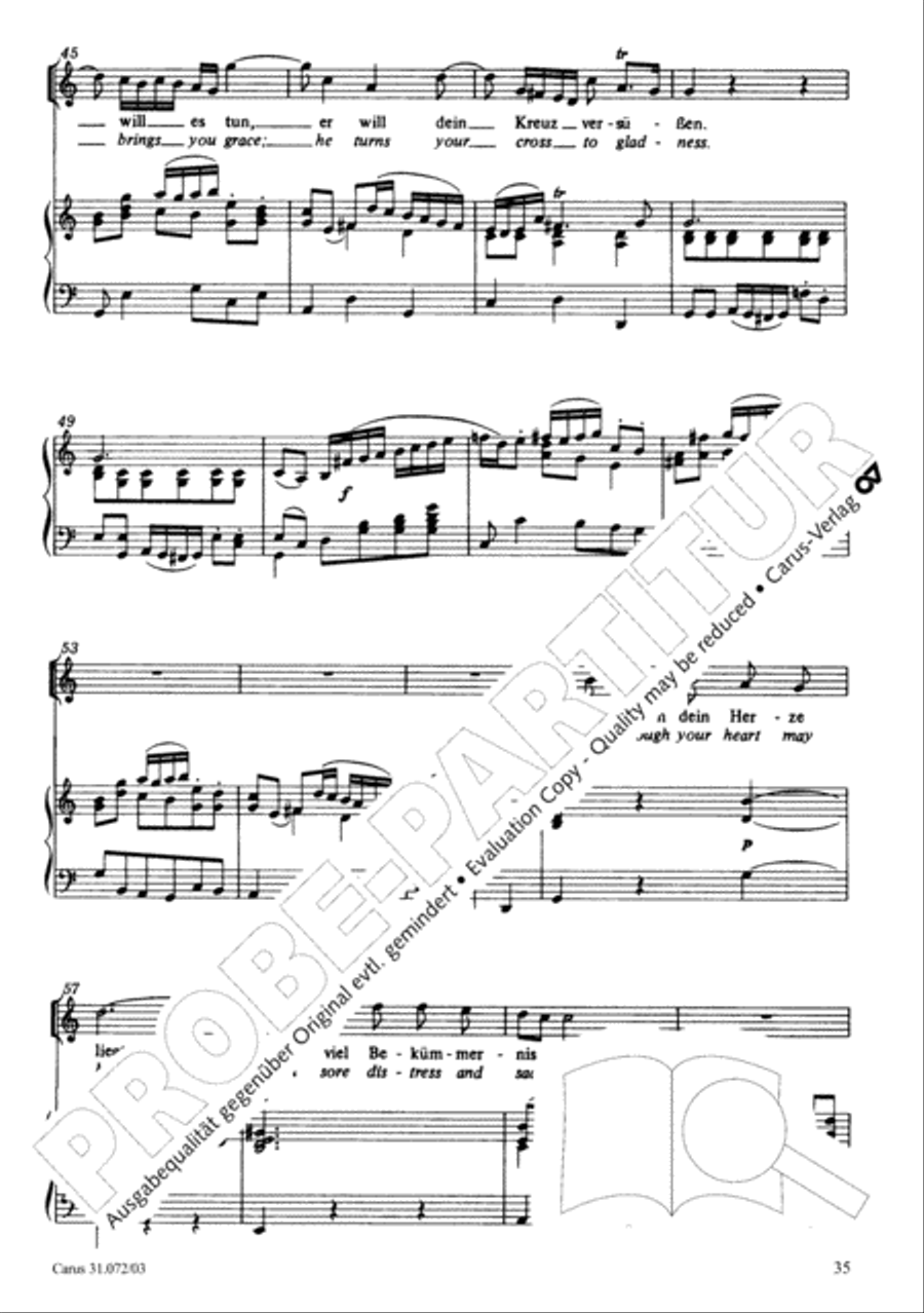 All cantate be by God's commandment (Alles nur nach Gottes Willen) 4-Part scores gallery preview page 36