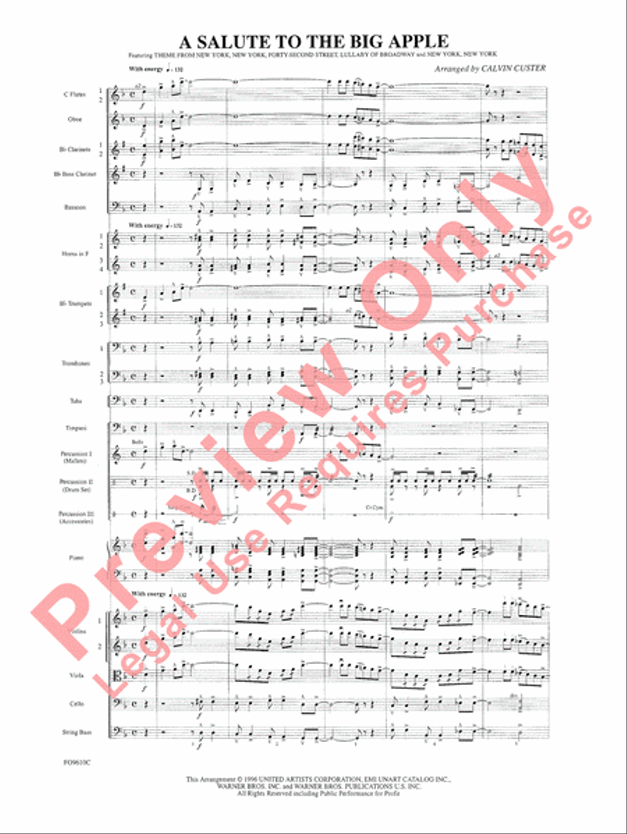 A Salute to the Big Apple Full Orchestra scores gallery preview page 3