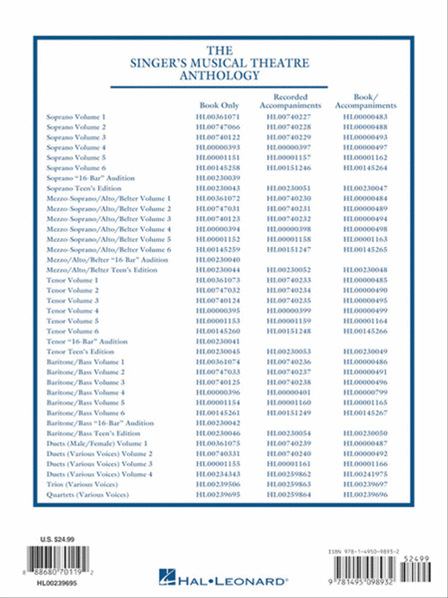 Singer's Musical Theatre Anthology - Quartets Voice scores gallery preview page 8