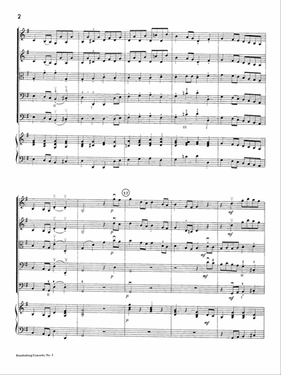 Brandenburg Concerto No. 3: Score String Orchestra scores gallery preview page 4