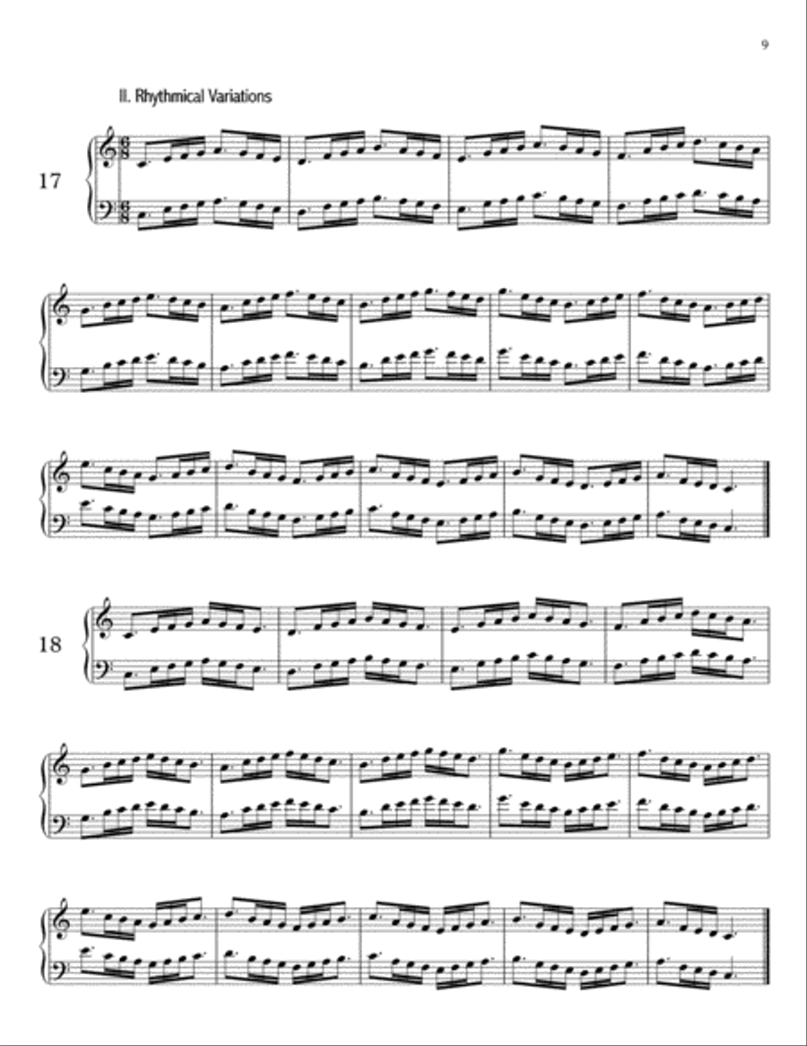 32 Rhythmical Exercises for piano, Part II