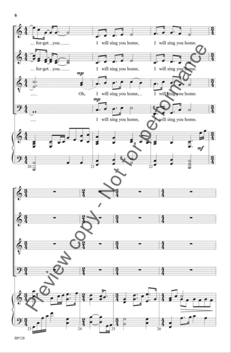 Sing You Home 4-Part scores gallery preview page 7