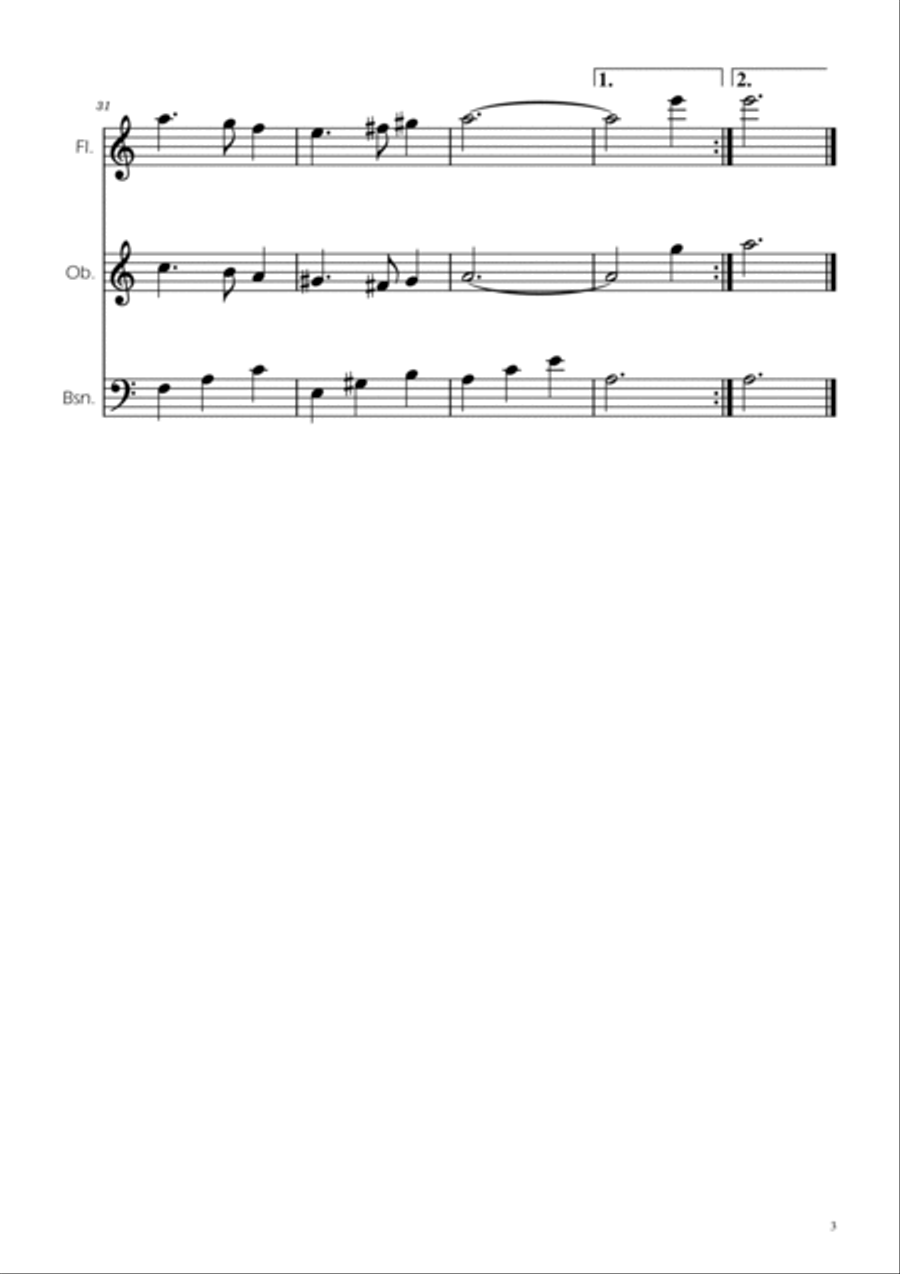 Greensleeves - Woodwind Trio Woodwind Trio scores gallery preview page 3