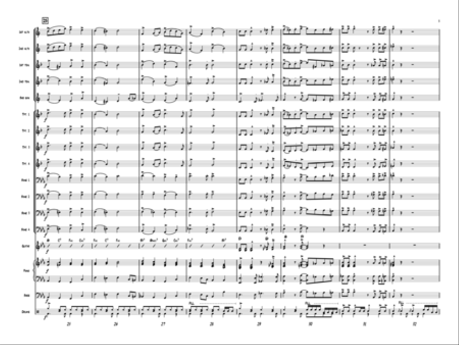 Hark, Those Herald Angels Rock! Jazz Ensemble scores gallery preview page 5