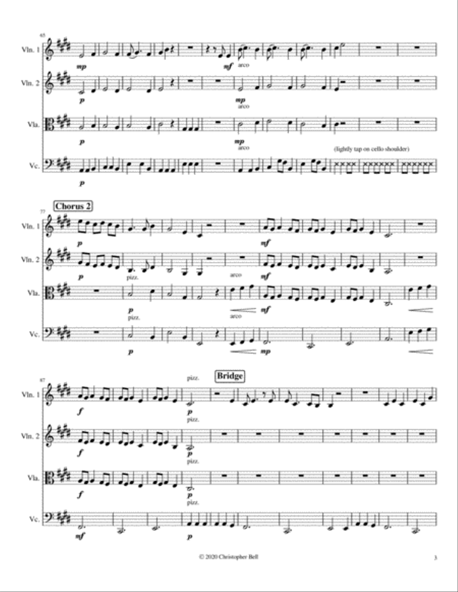 When The Party's Over String Quartet scores gallery preview page 3