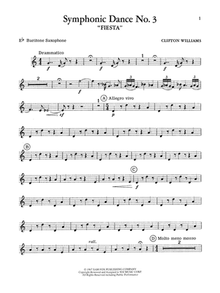 Symphonic Dance No. 3 ("Fiesta"): E-flat Baritone Saxophone