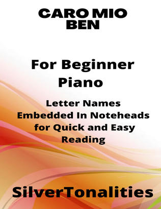 Caro Mio Ben Beginner Piano Sheet Music