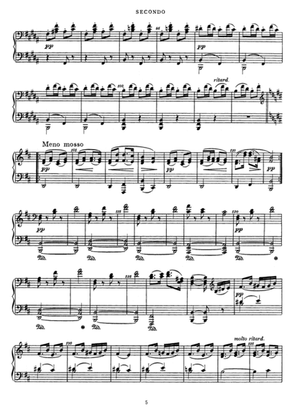 Dvorak Slavonic Dance, Op.72, No.1, for piano duet, PD891