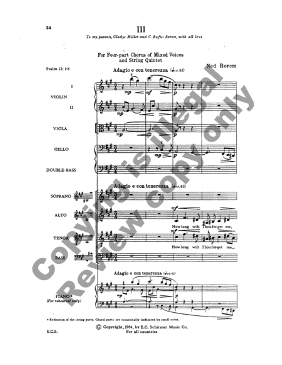 Two Psalms and a Proverb (Full Score) Choir scores gallery preview page 14