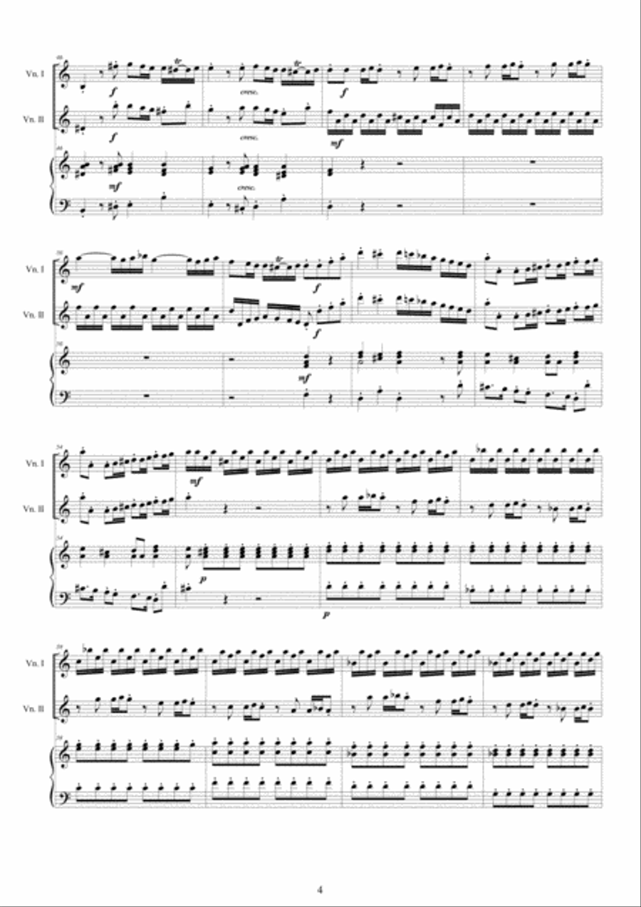 Vivaldi - Violin Concerto No.8 in A minor RV 522 Op.3 for Two Violins and Piano Violin Solo scores gallery preview page 4