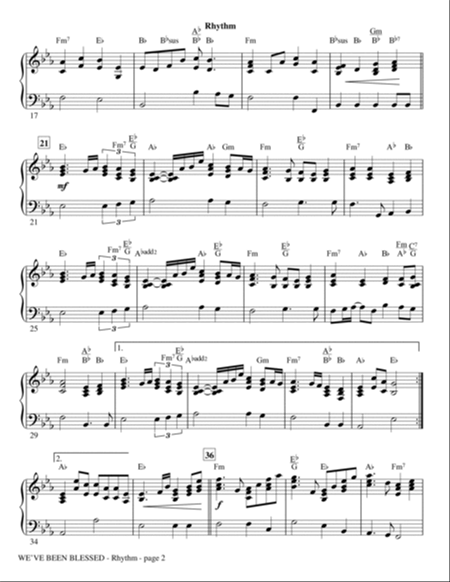 We've Been Blessed - Rhythm Choir scores gallery preview page 2