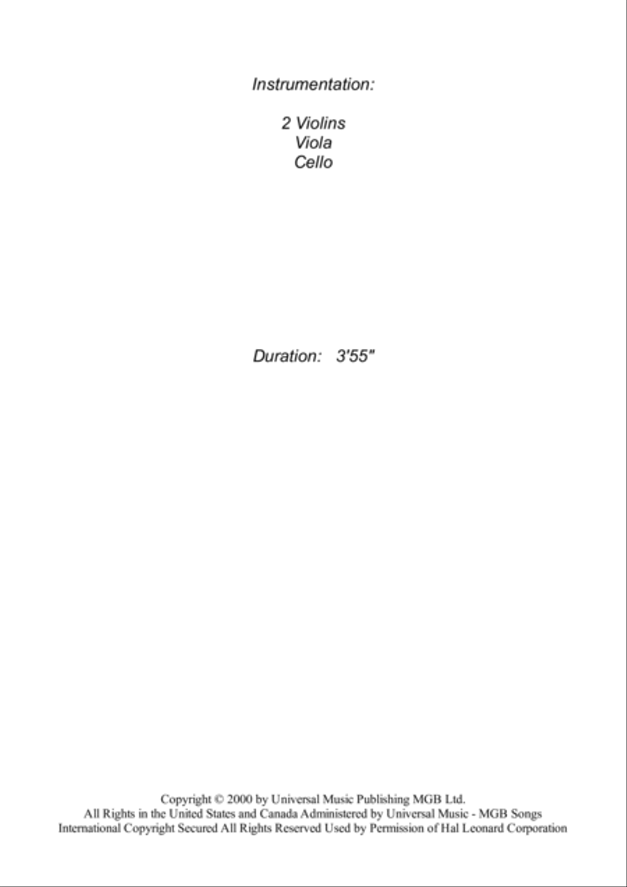 Viva La Vida String Quartet scores gallery preview page 2