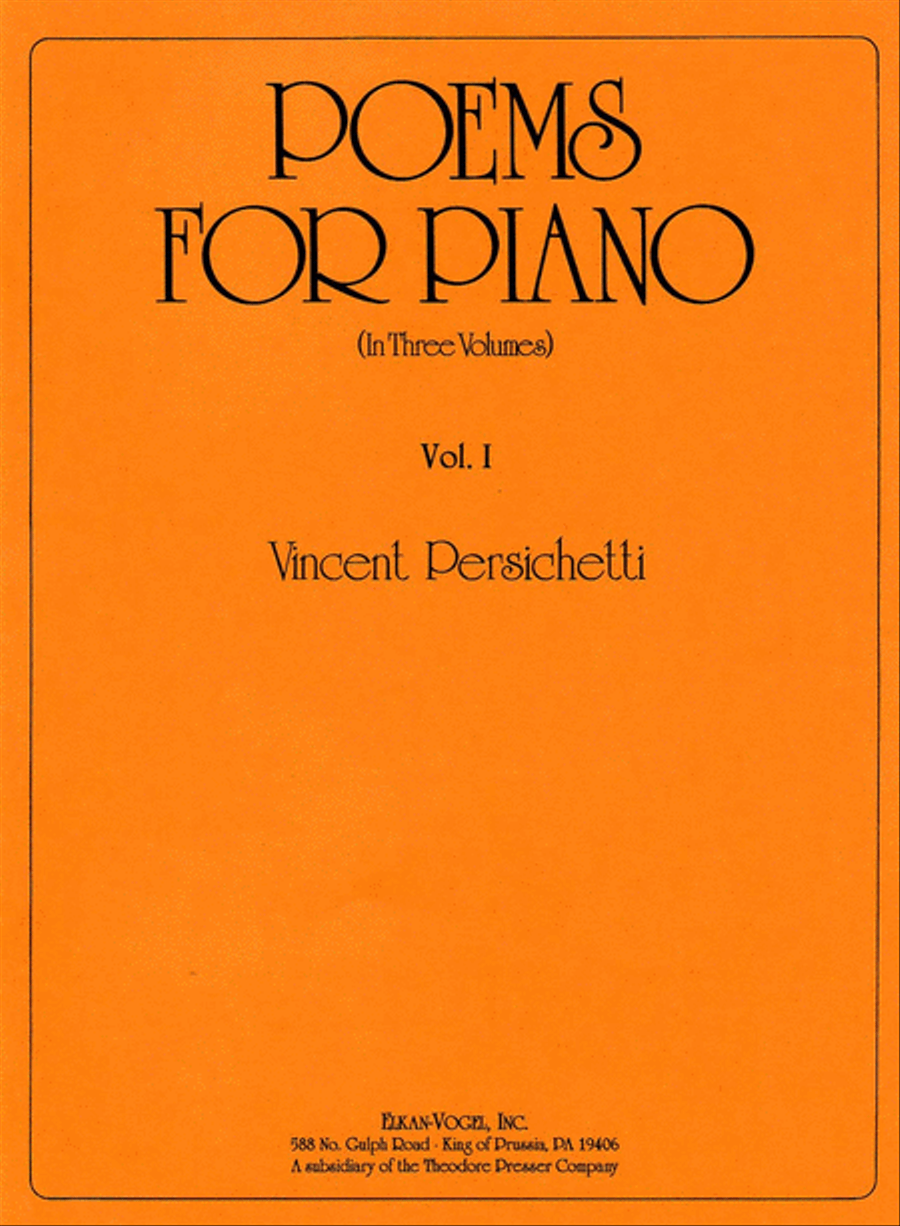 Poems for Piano, Vol. 1