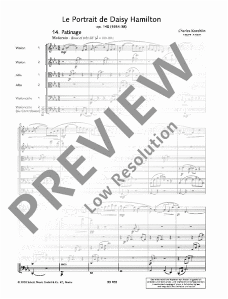 Le Portrait de Daisy Hamilton Chamber Music scores gallery preview page 20