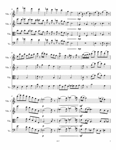 Four Robins (String Quartet) by Eric Bingham-Kumpf Cello - Digital Sheet Music