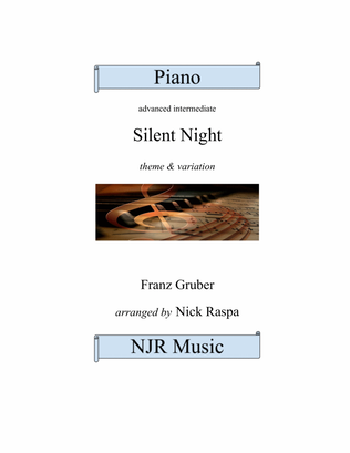 Book cover for Silent Night (theme and variations) adv. int. piano