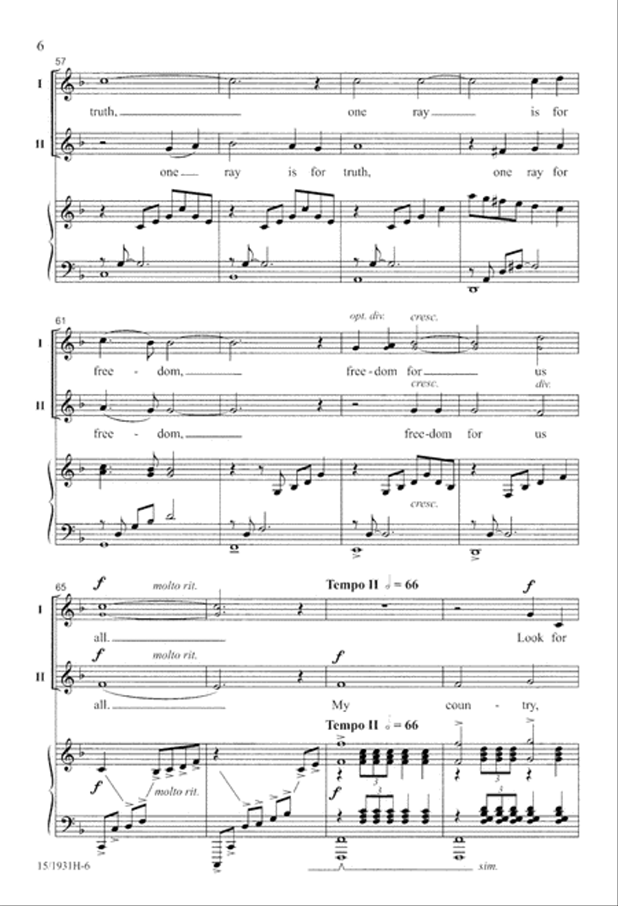 Sunrise Over America 2-Part scores gallery preview page 7