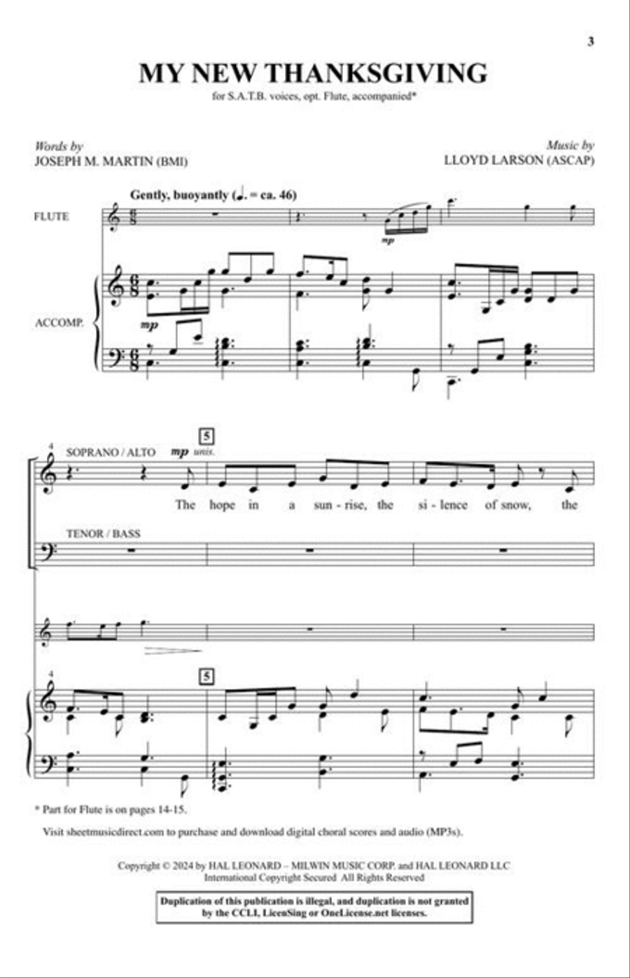 My New Thanksgiving 4-Part scores gallery preview page 3