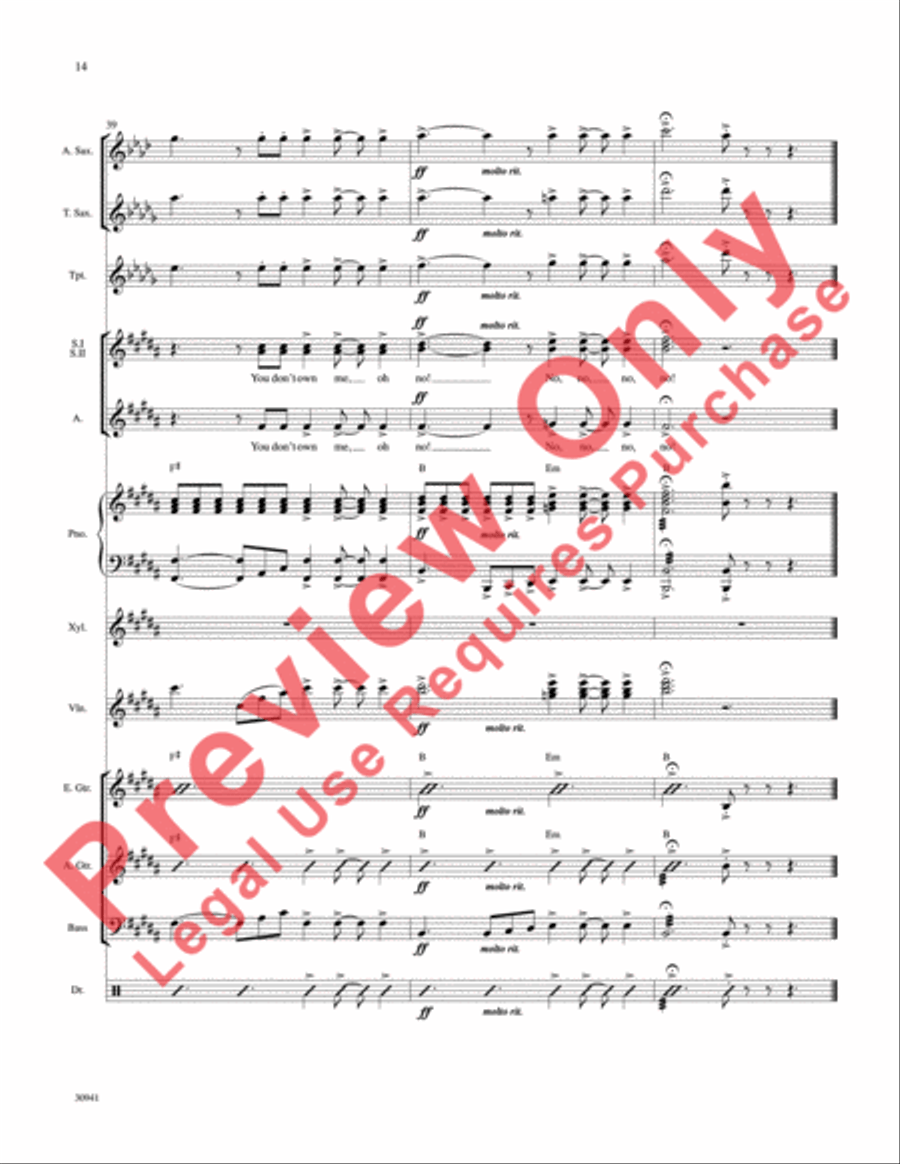 You Don't Own Me Choir scores gallery preview page 15