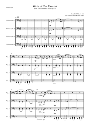 Book cover for Waltz of The Flowers - from Nutcracker (P. I. Tchaikovsky) for Cello Quartet