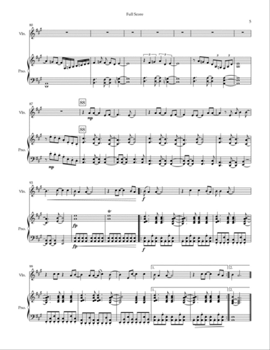 Can't Stop Loving You Violin Solo scores gallery preview page 5